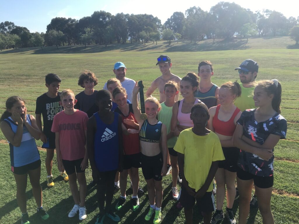 Sprint and running training at Charnwood in Belconnen