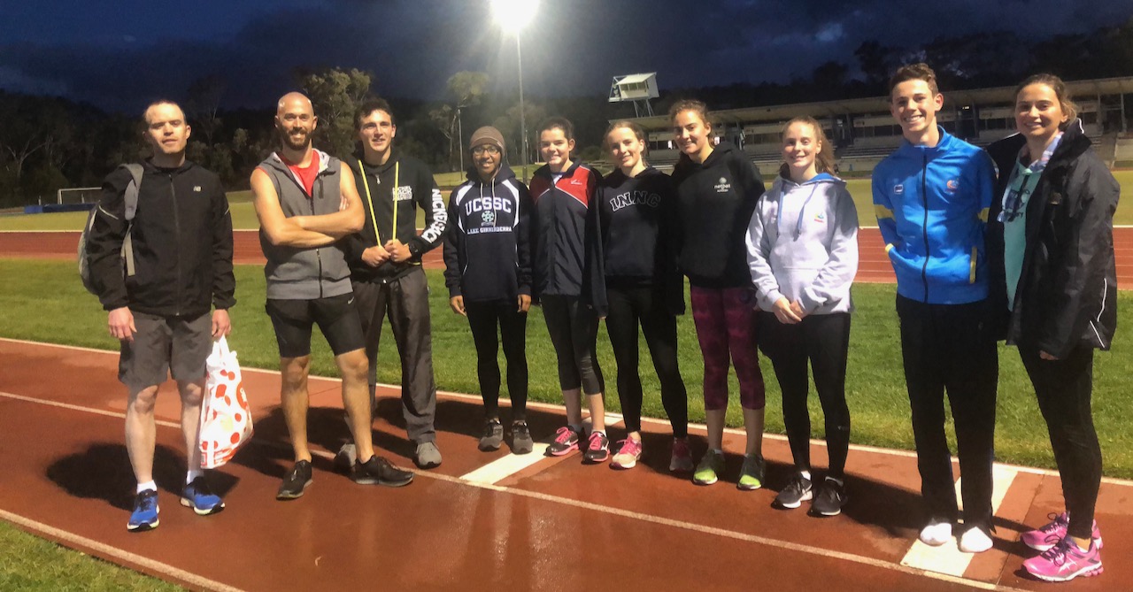 Sprint and running training at the AIS in Belconnen