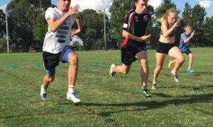 Sprinting and running training at Charnwood in Belconnen