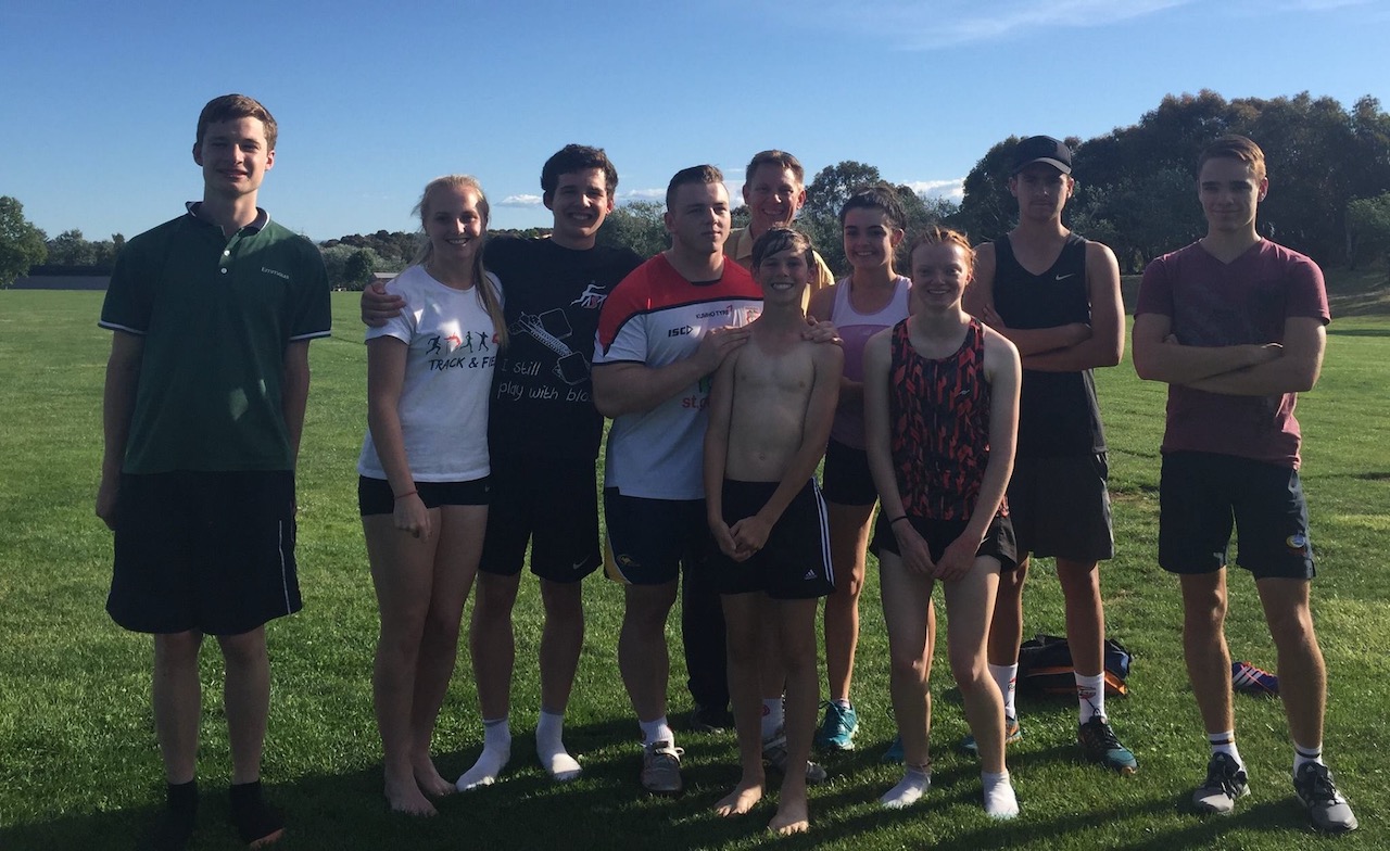 Sprint and running training at Charnwood in Belconnen