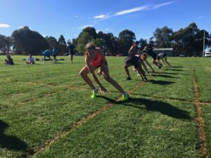 Sprint and running training at Charnwood in Belconnen