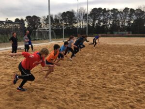 Sprint and beach running training in North Canberra