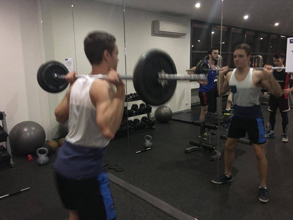 Strength and conditioning training at FAST Running HQ in Belconnen