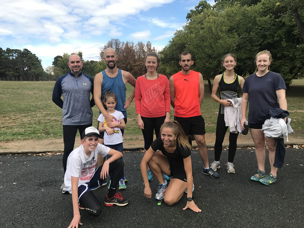 Sprinting and hill running training at Gus in South Canberra