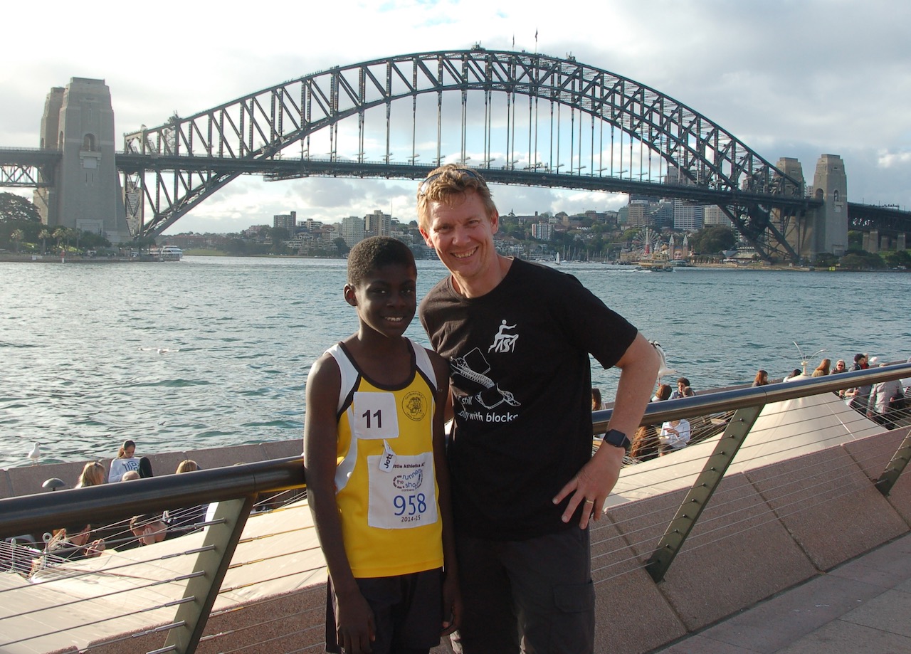 FAST Running's Austin with Canberra Sprint Coach, Steve Dodt, in Sydney