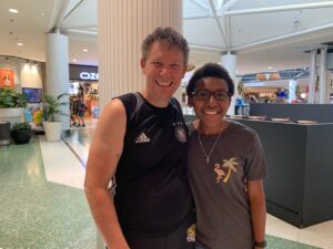 Rose with Canberra Sprint Coach, Steve Dodt