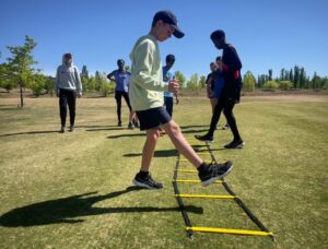 Sprinting and hill running training at Stromlo in South Canberra