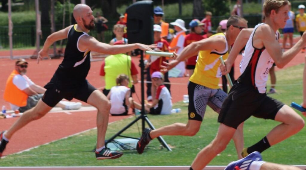 Relay, Sprint and running training at Woden Park in South Canberra (Mark Rossiter)