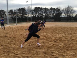 Sprint and beach running in North Canberra