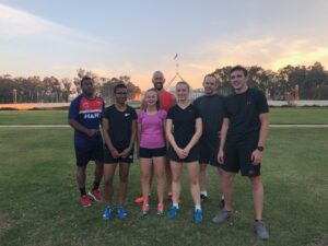 Sprint and hill running training at Parliament House in South Canberra