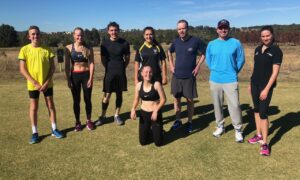 Sprint and hill running training at Stromlo in South Canberra