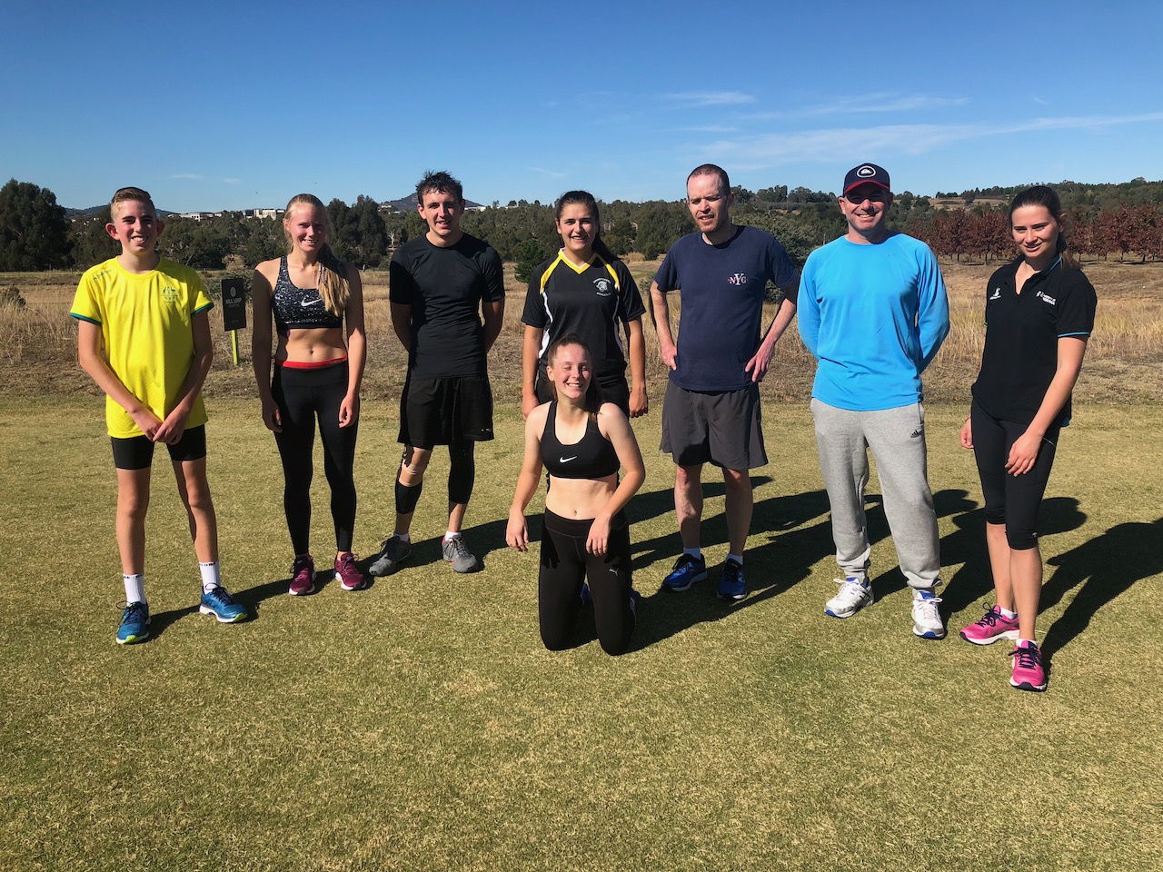 Sprint and hill running training at Stromlo in South Canberra