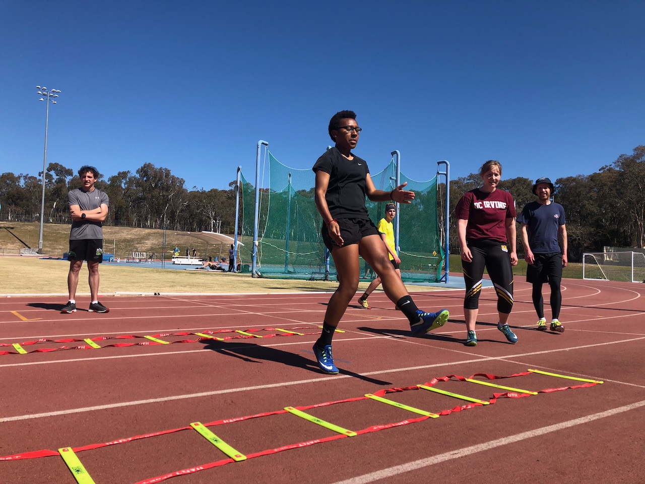 Sprinting and running training at the AIS in Belconnen