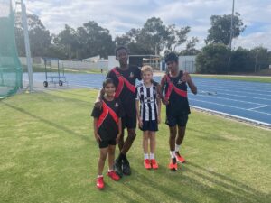 Sprint and running training at the AIS in Belconnen for FAST Kids
