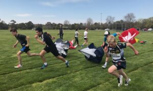 Sprint and running training at Charnwood in Belconnen