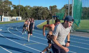 Sprint and running training at the AIS in Belconnen