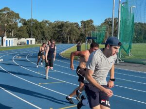 Sprint and running training at the AIS in Belconnen